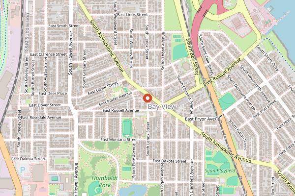 Map showing The Vanguard in Milwaukee