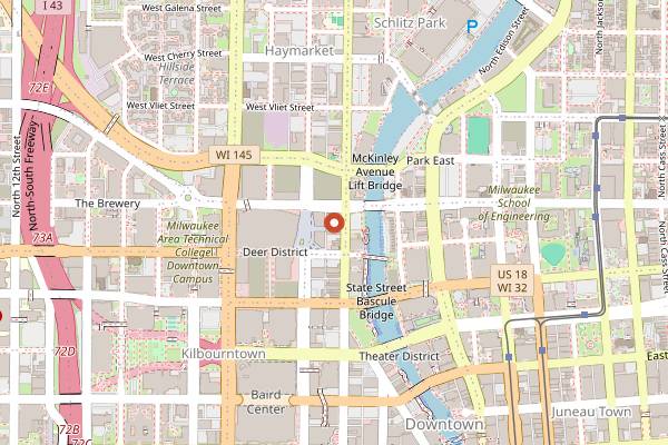 Map showing The Chef's Table Milwaukee in Milwaukee