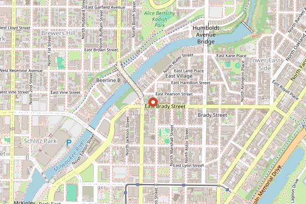 Map showing Casablanca on Brady in Milwaukee