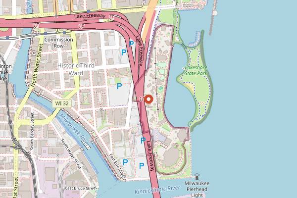 Map showing Polish Fest Milwaukee in Milwaukee