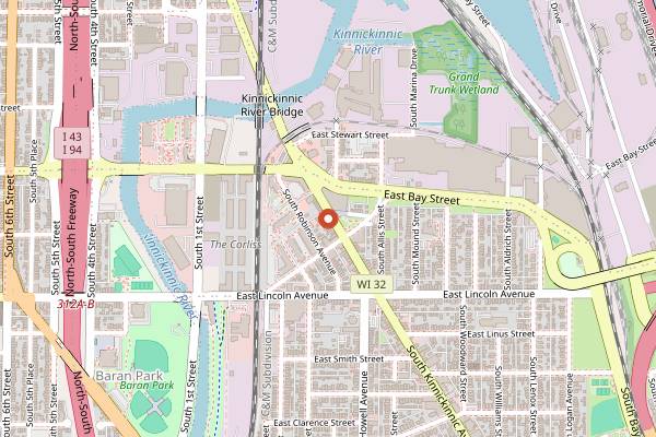 Map showing EsterEv in Milwaukee