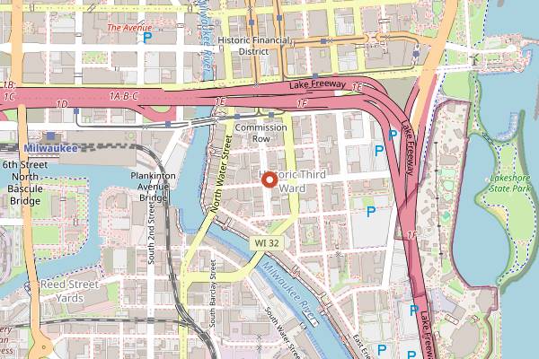 Map showing Tre Rivali in Milwaukee