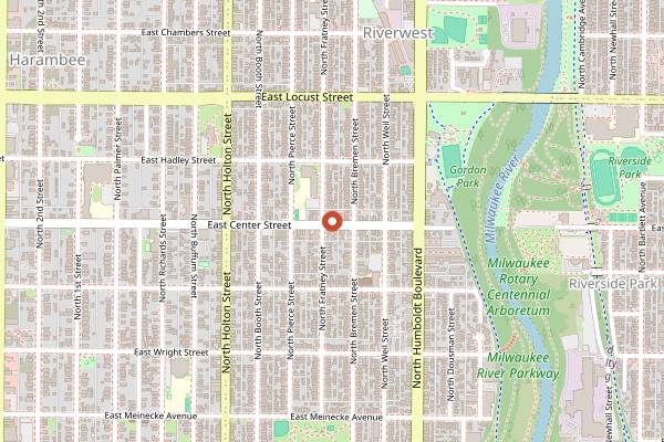 Map showing Centro Cafe Riverwest in Milwaukee