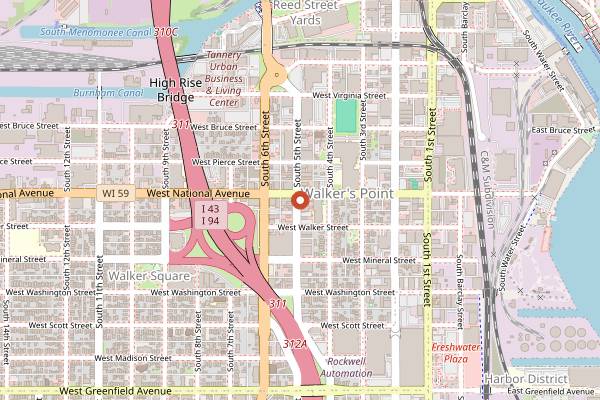 Map showing Rita's Mexican Tacos in Milwaukee