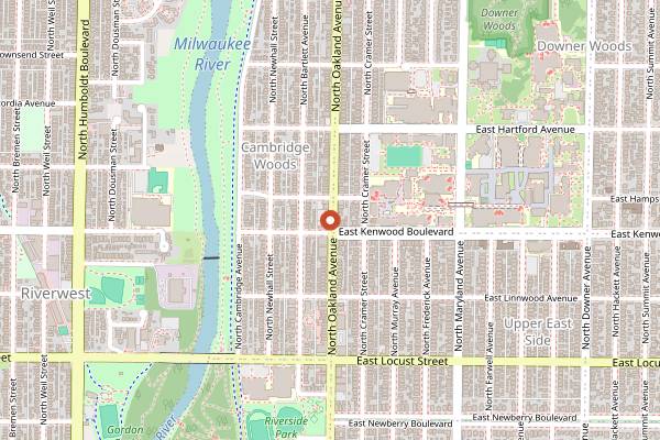 Map showing Shahrazad in Milwaukee