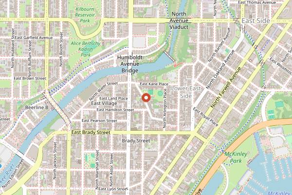 Map showing Wolski's Tavern in Milwaukee