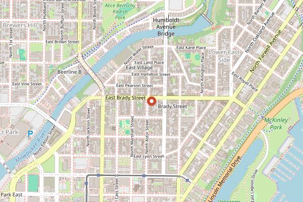 Map showing Glorioso's Italian Market in Milwaukee