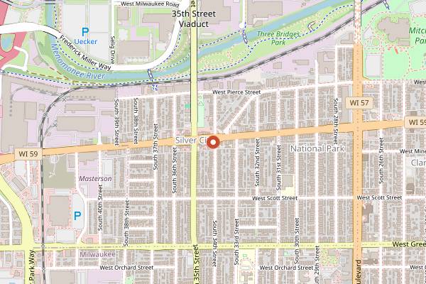 Map showing Asian International Market in Milwaukee