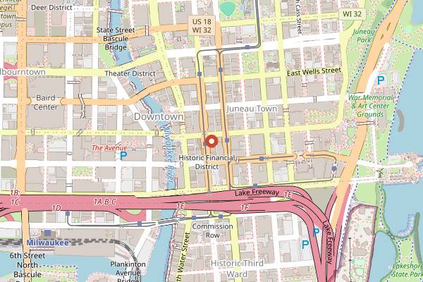 Map showing Amilinda in Milwaukee
