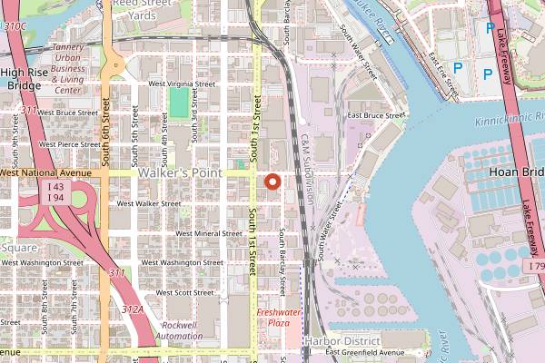 Map showing La Merenda in Milwaukee