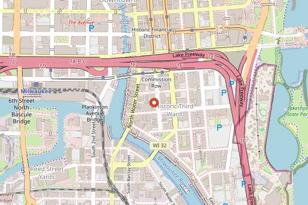 Map showing Onesto in Milwaukee