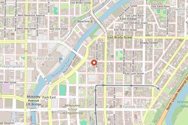 Map showing Sanford in Milwaukee