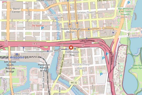 Map showing Thief Wine Shop and Bar in Milwaukee