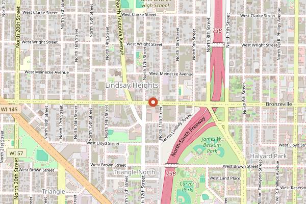Map showing George Webb in Milwaukee
