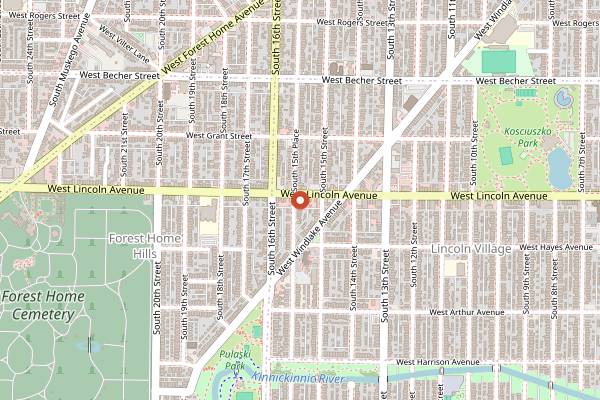 Map showing Taqueria Arandas in Milwaukee