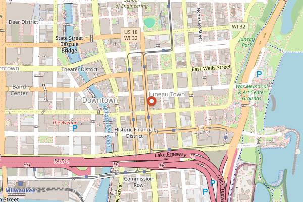 Map showing Third Coast Provisions Wine List in Milwaukee