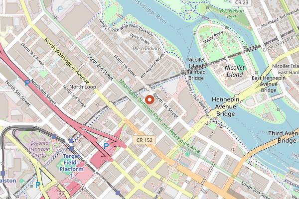 Map showing Bellecour in Minneapolis