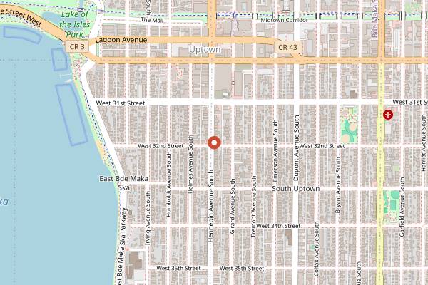 Map showing Black Walnut Bakery in Minneapolis