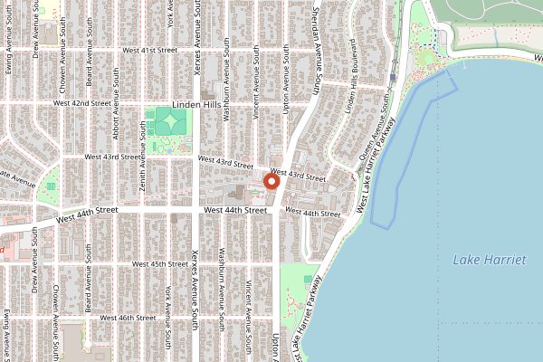 Map showing Rose Street Patisserie in Minneapolis