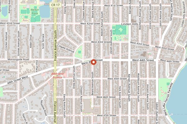 Map showing Turtle Bread Company in Minneapolis