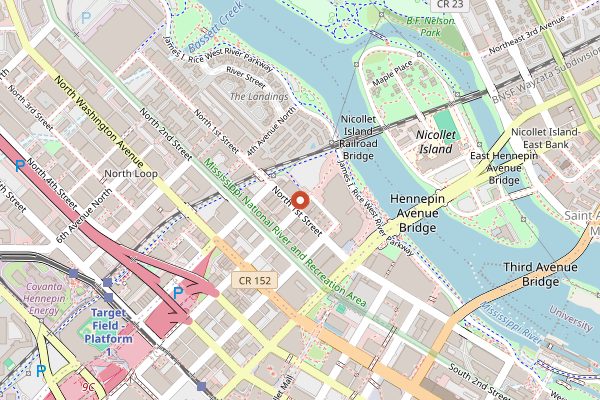 Map showing Marvel Bar in Minneapolis