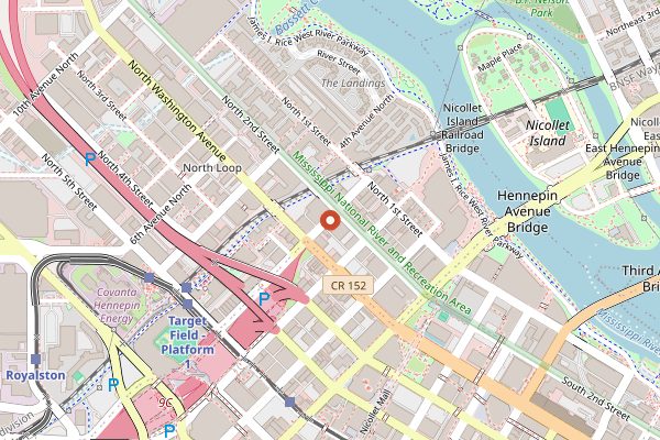 Map showing Monte Carlo in Minneapolis