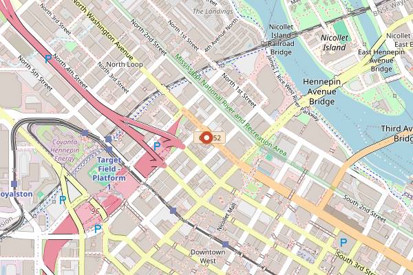 Map showing Public Domain in Minneapolis