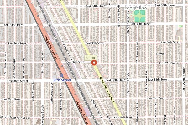 Map showing The Howe Daily Kitchen and Bar in Minneapolis