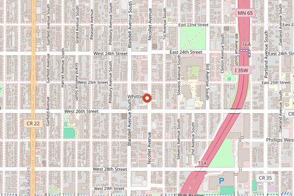 Map showing Icehouse in Minneapolis