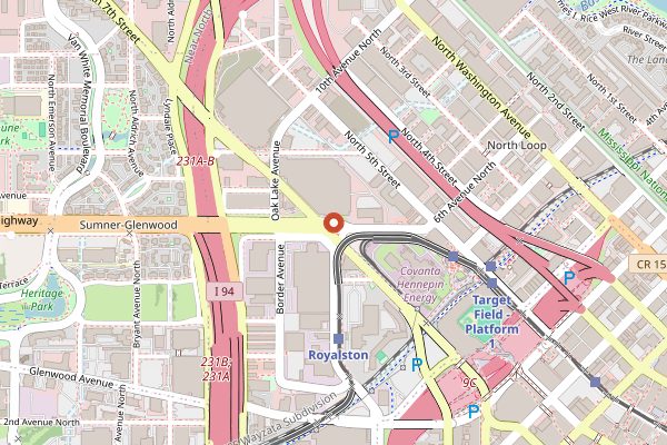 Map showing Fulton Beer in Minneapolis