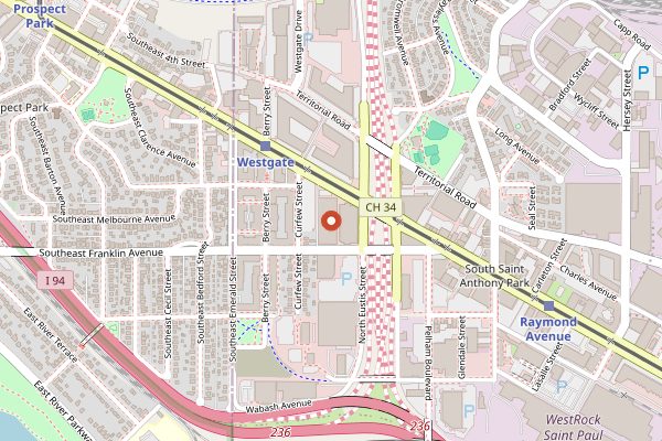 Map showing Egg and I in Minneapolis