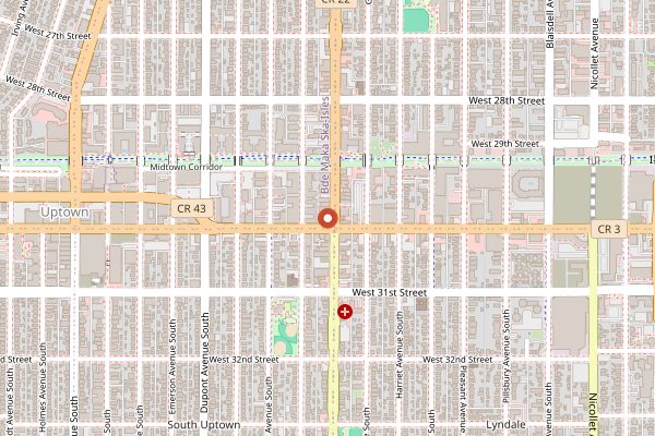 Map showing Moto-i in Minneapolis