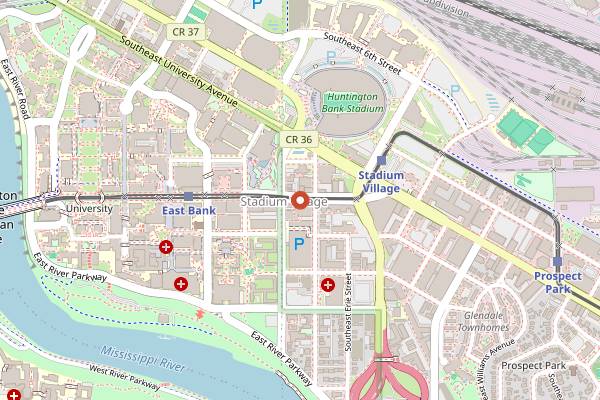 Map showing Nashville Coop in Minneapolis