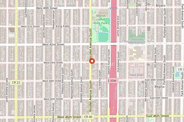 Map showing Revival in Minneapolis