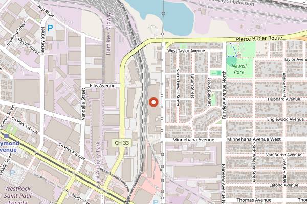 Map showing True Stone Coffee Roasters in Minneapolis