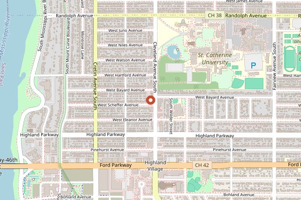 Map showing Cecil's Deli in Minneapolis