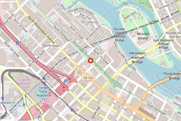 Map showing Demi in Minneapolis