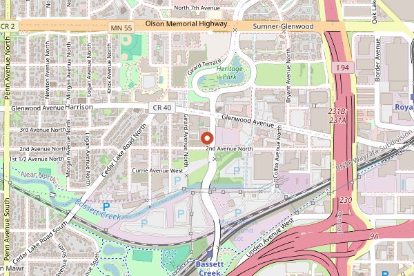 Map showing Animales Barbeque Co. in Minneapolis