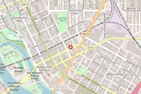 Map showing Zhora Darling in Minneapolis