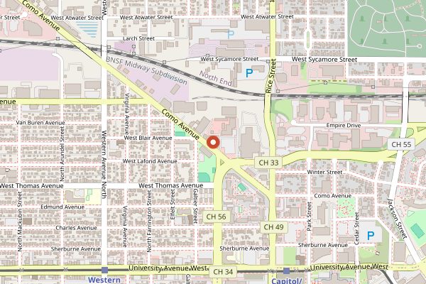 Map showing Hmongtown Marketplace in Minneapolis