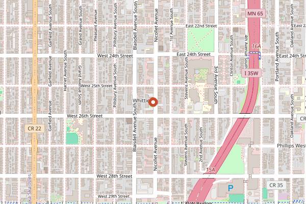 Map showing Icehouse in Minneapolis