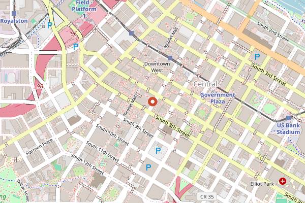 Map showing Prohibition in Minneapolis