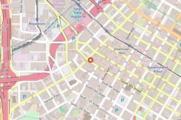 Map showing Union Rooftop in Minneapolis