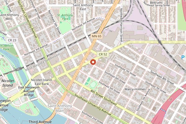 Map showing Brasa Premium Rotisserie in Minneapolis