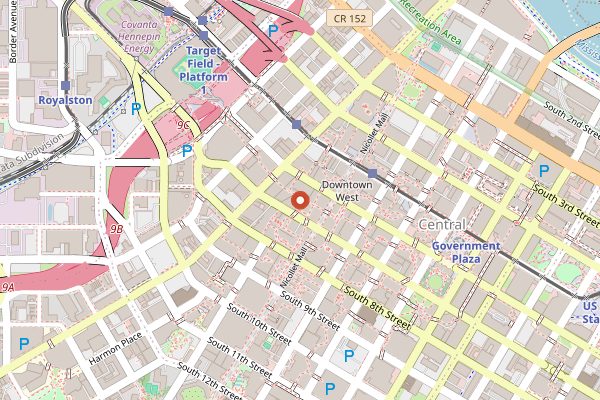 Map showing Fhima's Minneapolis in Minneapolis