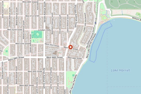 Map showing Tilia in Minneapolis