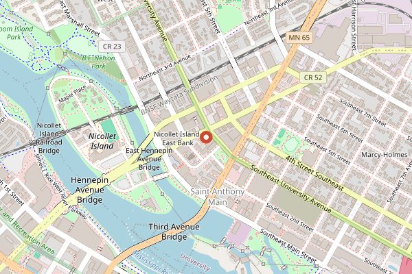 Map showing Bardo in Minneapolis