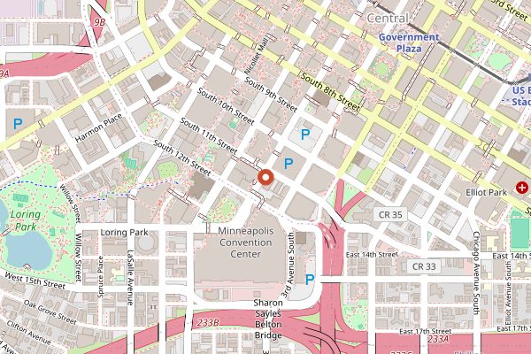Map showing Constantine in Minneapolis