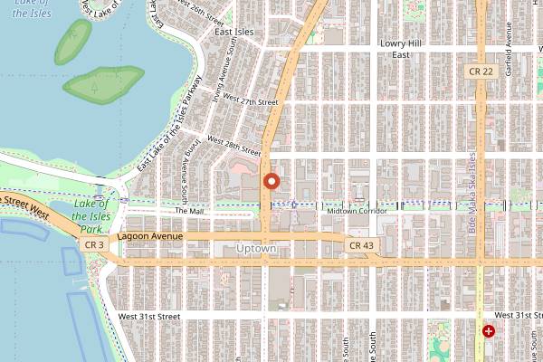 Map showing Troubadour Wine Bar in Minneapolis
