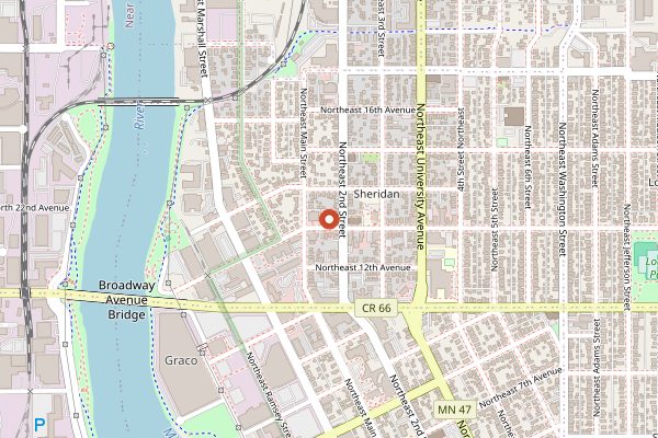 Map showing Young Joni Back Bar in Minneapolis